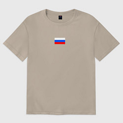 Женская футболка оверсайз ФЛАГ РОССИИ МИНИМАЛИЗМ