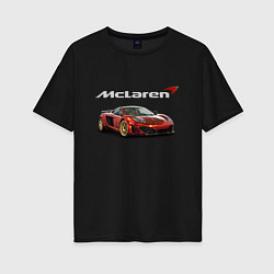 Футболка оверсайз женская McLaren Motorsport!, цвет: черный