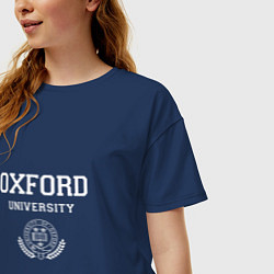 Футболка оверсайз женская University of Oxford - Великобритания, цвет: тёмно-синий — фото 2