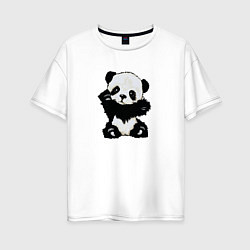 Женская футболка оверсайз Cute Baby Panda