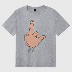 Женская футболка оверсайз Fuck you chicken