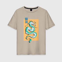 Женская футболка оверсайз Божественный дракон