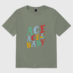 Футболка оверсайз женская Ace Ace Baby, цвет: авокадо