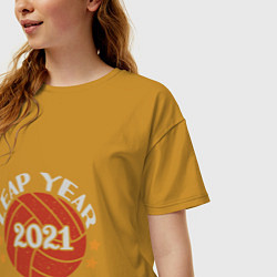 Футболка оверсайз женская Leap Year, цвет: горчичный — фото 2