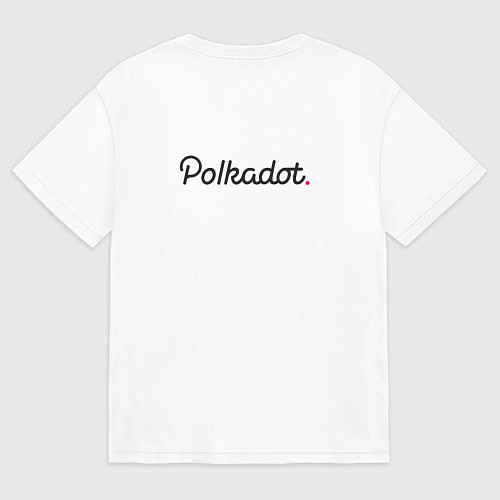 Женская футболка оверсайз Криптовалюта Полкадот с тигром / Белый – фото 2