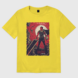 Футболка оверсайз женская Грозный Гатс, цвет: желтый