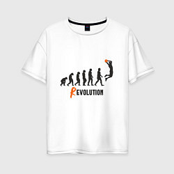 Женская футболка оверсайз Баскетбольная революция