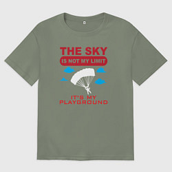 Женская футболка оверсайз Небо не мой предел, это моя игровая площадка