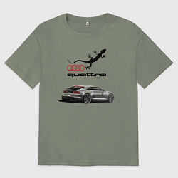 Футболка оверсайз женская Audi quattro Lizard, цвет: авокадо