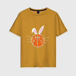 Женская футболка оверсайз Basketball Bunny