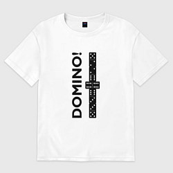 Футболка оверсайз женская Доминоспорт, цвет: белый