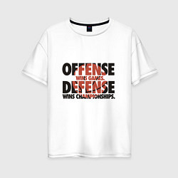 Женская футболка оверсайз Защита и Нападение