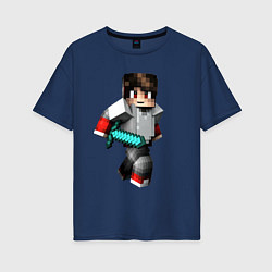 Женская футболка оверсайз Minecraft Warrior Hero