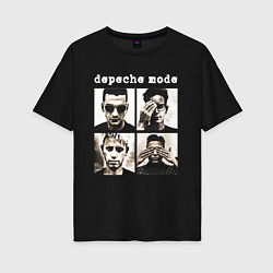 Футболка оверсайз женская DEPECHE MODE ДЕПЕШ МОД, цвет: черный