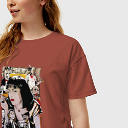 Футболка оверсайз женская Pulр fiction, цвет: кирпичный — фото 2