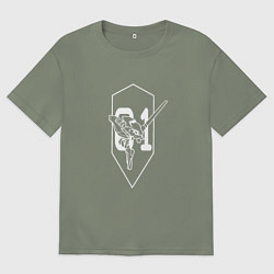 Женская футболка оверсайз EVA 01 art