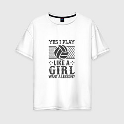 Женская футболка оверсайз Play - Like A Girl