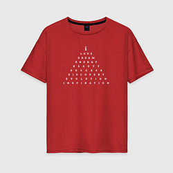 Женская футболка оверсайз Inspiration Pyramid Пирамида вдохновения - Афирмац