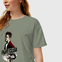 Футболка оверсайз женская Fight Сlub, цвет: авокадо — фото 2
