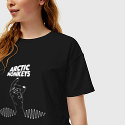 Футболка оверсайз женская Arctic Monkeys mardy bum, цвет: черный — фото 2