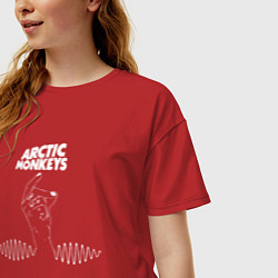 Футболка оверсайз женская Arctic Monkeys mardy bum, цвет: красный — фото 2