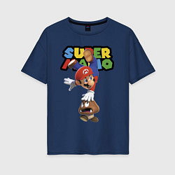 Женская футболка оверсайз Mario and Goomba Super Mario
