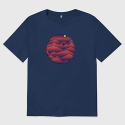 Женская футболка оверсайз Горный Закат