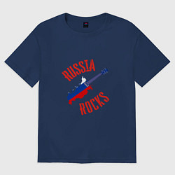 Женская футболка оверсайз Russia Rocks