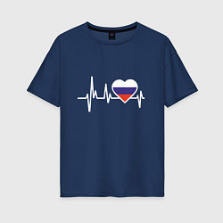 Женская футболка оверсайз Пульс России