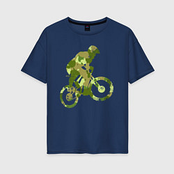 Женская футболка оверсайз BMX Camouflage Retro