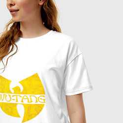 Футболка оверсайз женская Wu tang logo, цвет: белый — фото 2