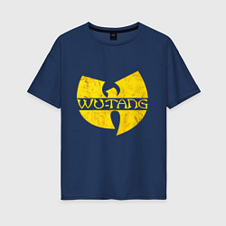 Футболка оверсайз женская Wu tang logo, цвет: тёмно-синий