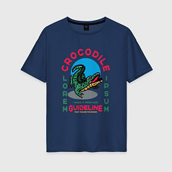 Женская футболка оверсайз Crocodile Крокодил