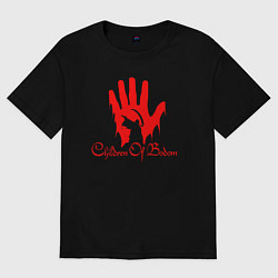 Футболка оверсайз женская Children of bodom metal, цвет: черный