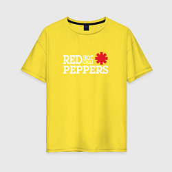 Женская футболка оверсайз RHCP Logo Red Hot Chili Peppers