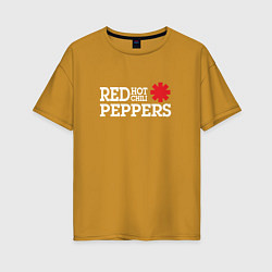 Женская футболка оверсайз RHCP Logo Red Hot Chili Peppers