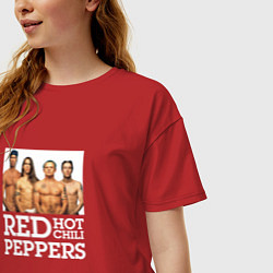 Футболка оверсайз женская RHCP Red Hot Chili Peppers, цвет: красный — фото 2
