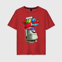 Женская футболка оверсайз Super Mario Odyssey Nintendo Video game