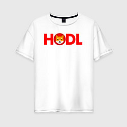 Женская футболка оверсайз HODL Shiba