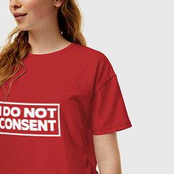 Футболка оверсайз женская Не согласен перевод, цвет: красный — фото 2