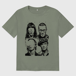 Женская футболка оверсайз RHCP faces