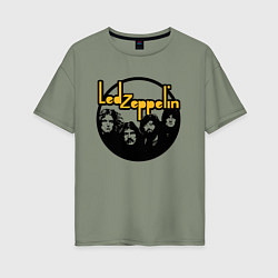 Женская футболка оверсайз Led Zeppelin Лед Зеппелин
