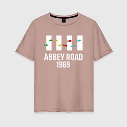 Женская футболка оверсайз THE BEATLES ABBEY ROAD