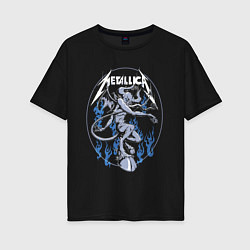 Женская футболка оверсайз Metallica Thrash metal Damn