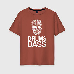 Женская футболка оверсайз Drum and bass mix