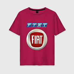 Футболка оверсайз женская FIAT 8, цвет: маджента