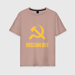 Женская футболка оверсайз Atomic Heart: Russian Bot