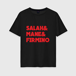 Футболка оверсайз женская Salah - Mane - Firmino, цвет: черный