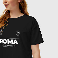 Футболка оверсайз женская Roma Форма Чемпионов, цвет: черный — фото 2