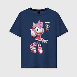 Женская футболка оверсайз Sonic Amy Rose Video game